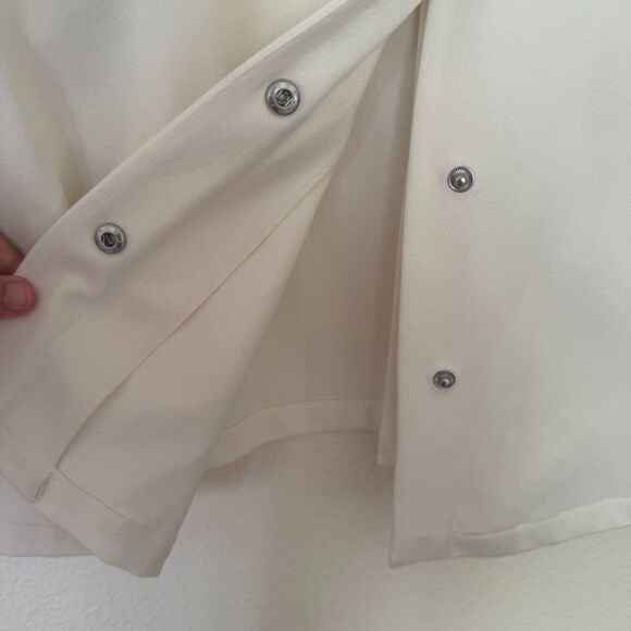 Chico's Blazer Square-Cut Crepe Jacket Size 3/XL Ivory Career Office Business - Picture 7 of 12